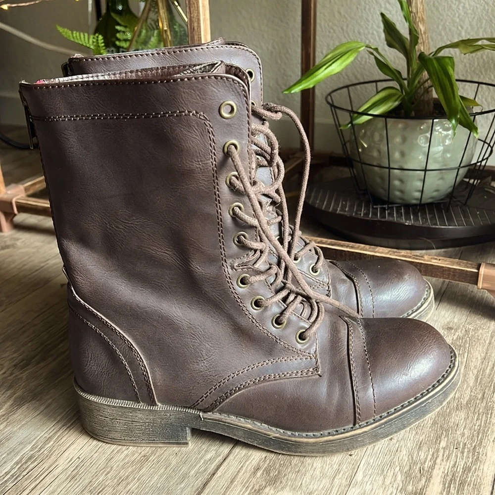 Combat Boot - Brown - Steve Madden - Size 8M - Picture 1 of 7